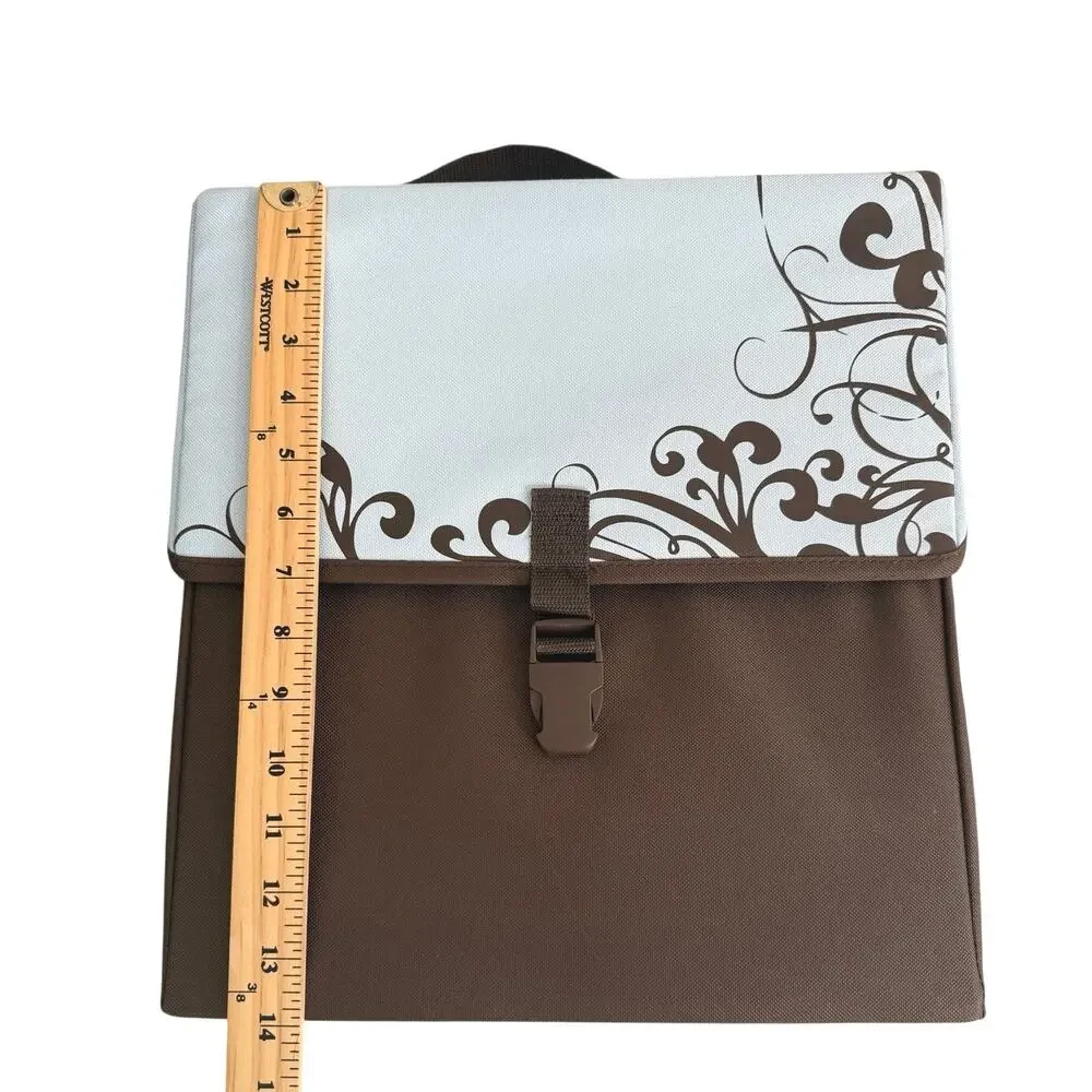 Creative memories power palette case scrapbooking tote blue brown